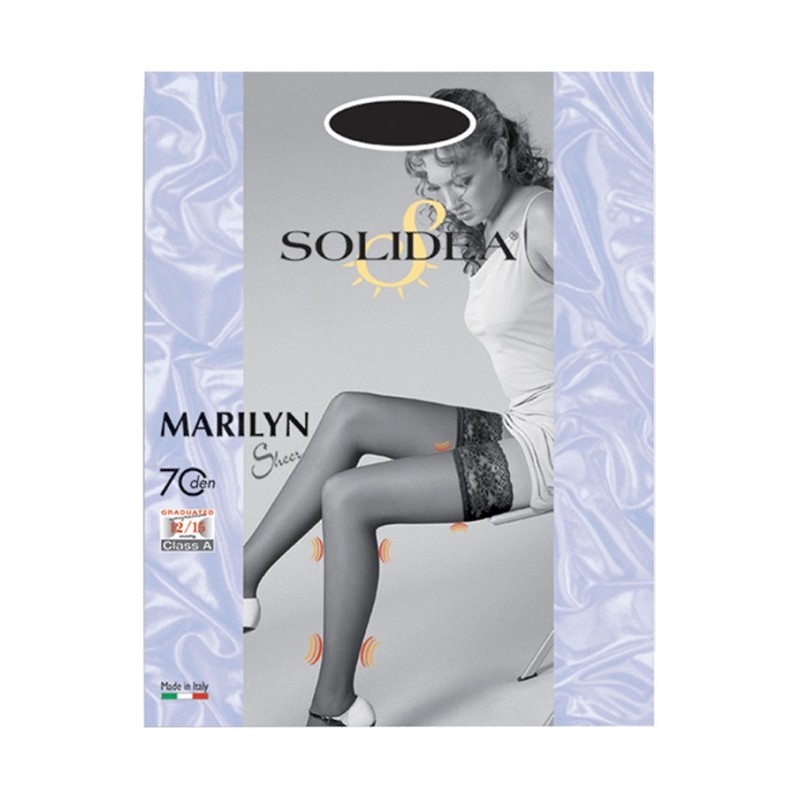 Solidea By Calzificio Pinelli Marilyn 70 Sheer Calza Autoreggente Nero 4xl