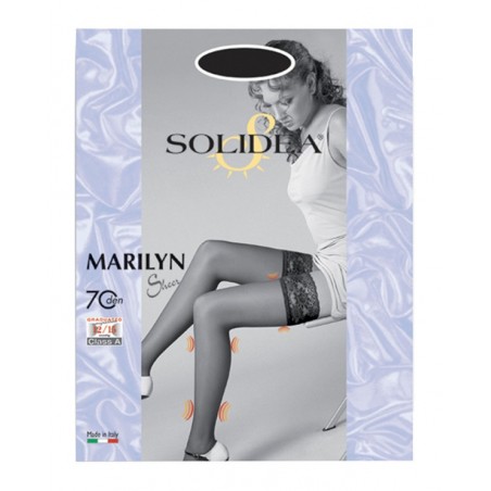 Solidea By Calzificio Pinelli Marilyn 70 Sheer Calza Autoreggente Nero 4xl