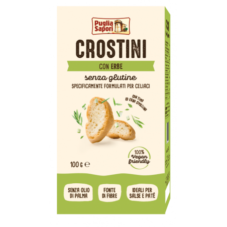 Puglia Sapori Crostini Senza Glutine Con Erbe Di Provenza 100 G