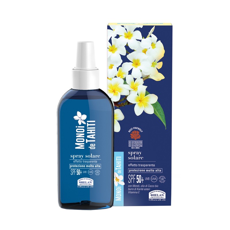 Helan Monoi De Tahiti Spray Solare Effetto Trasparente Spf50+ 150 Ml