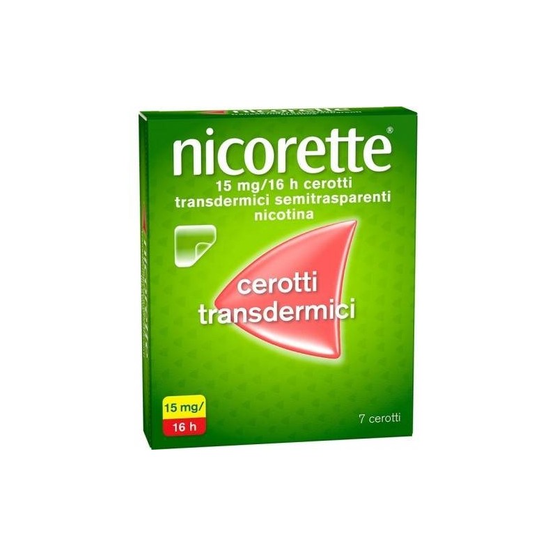 Nicorette 15 Mg/16 H 7 Cerotti Transdermici Semitrasparenti per smettere di fumare