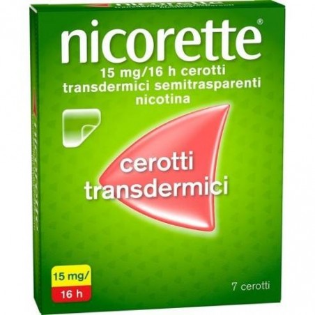 Nicorette 15 Mg/16 H 7 Cerotti Transdermici Semitrasparenti per smettere di fumare