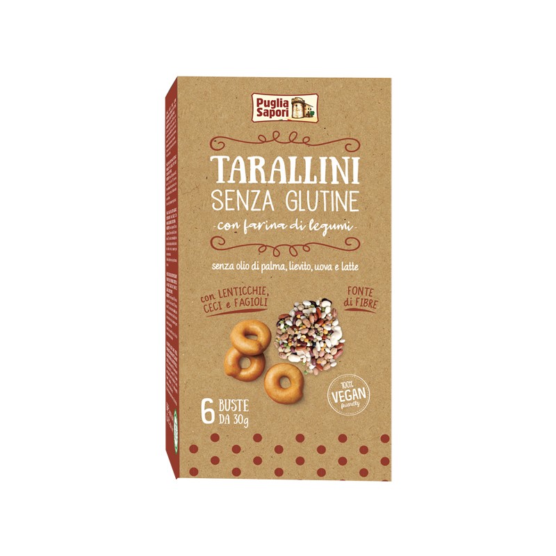 Puglia Sapori Tarallini Con Farina Di Legumi 6 Bustine Da 30 G