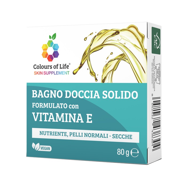 Optima Naturals Colours Of Life Vitamina E Bagno Doccia Solido 80 G