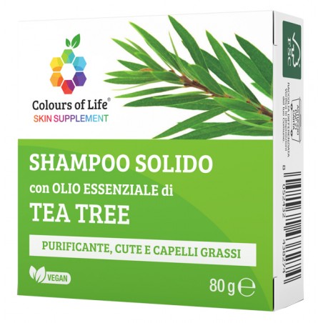 Optima Naturals Colours Of Life Tea Tree Shampoo Solido 80 G