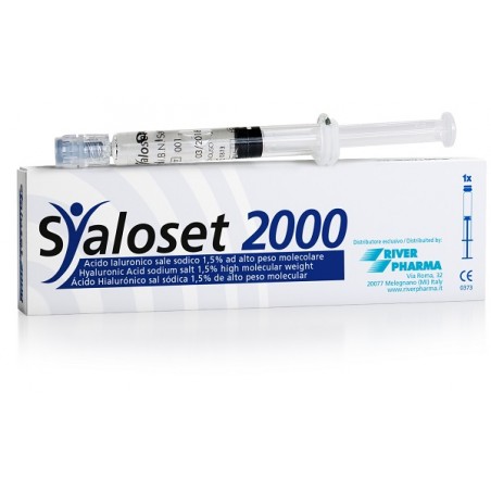 River Pharma Siringa Intra-articolare Syaloset 2000 Acido Ialuronico 1,5% 2 Ml 1 Pezzo