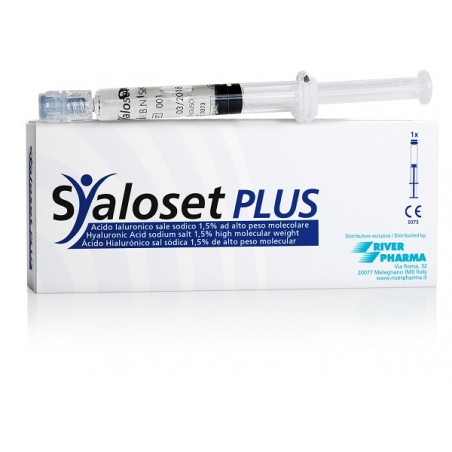 River Pharma Siringa Intra-articolare Syaloset Plus Acido Ialuronico Sale Sodico 1,5% Ad Alto Peso Molecolare 4 Ml