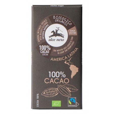 Alce Nero Tavoletta Cioccolato Extrafondente Bio 100% Cacao 50 G