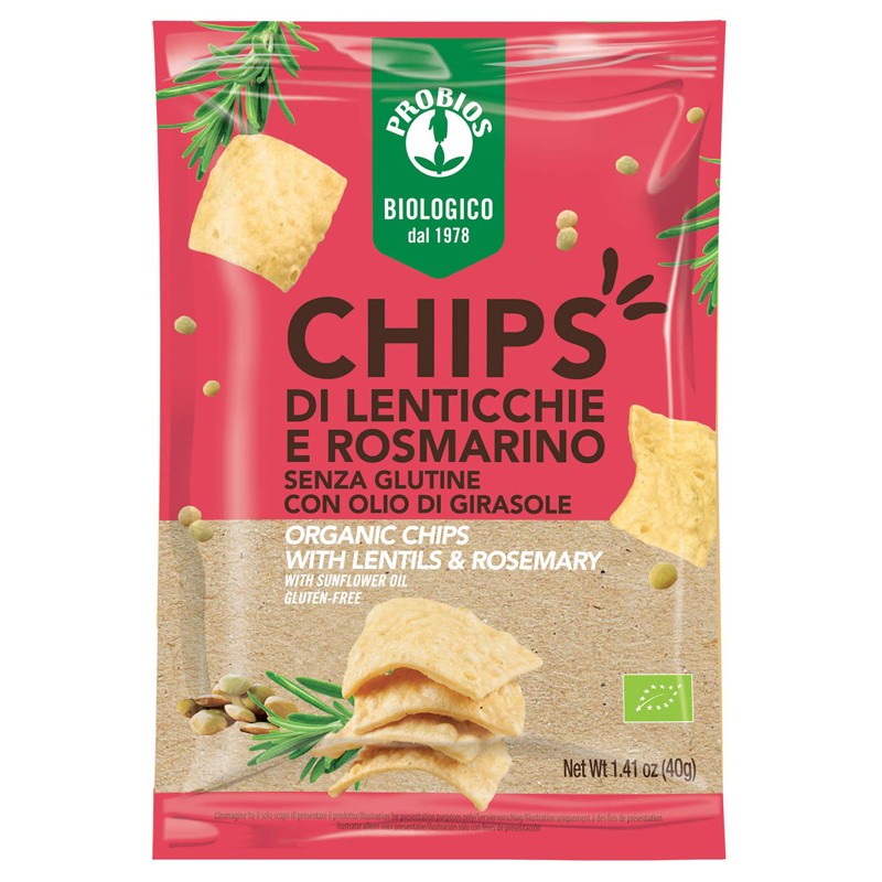 Probios Societa' Benefit Probios Chips Di Lenticchie Rosmarino