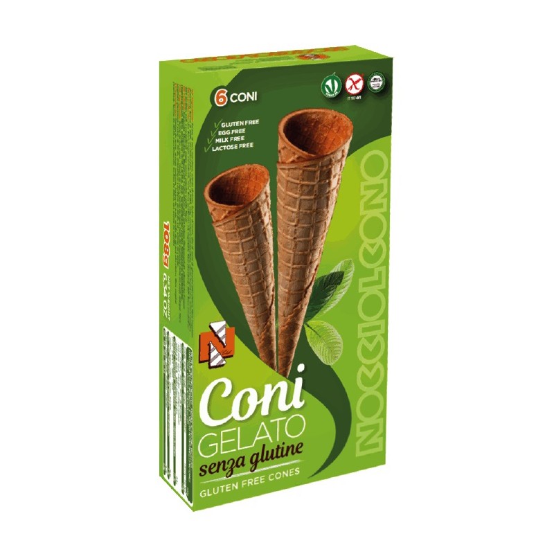 Nocciolcono Coni Gelato Senza Glutine 6 Pezzi