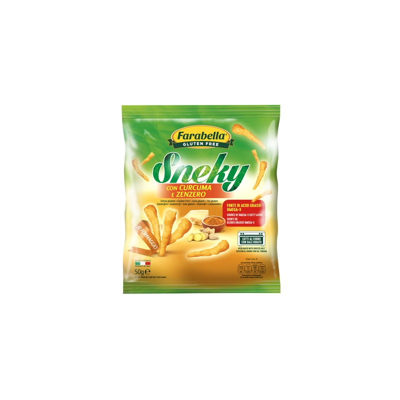 Bioalimenta Farabella Sneky Formaggio Con Curcuma E Zenzero 50 G