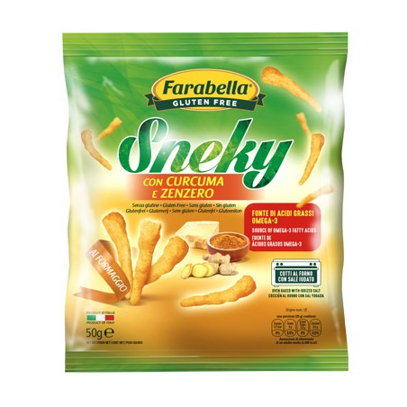 Bioalimenta Farabella Sneky Formaggio Con Curcuma E Zenzero 50 G