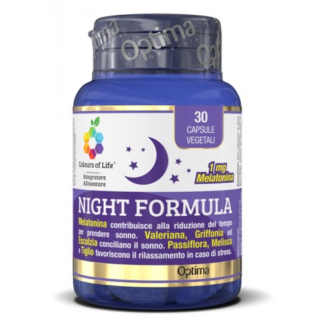 Optima Naturals Colours Of Life Night Formula 30 Capsule Vegetali 550 Mg