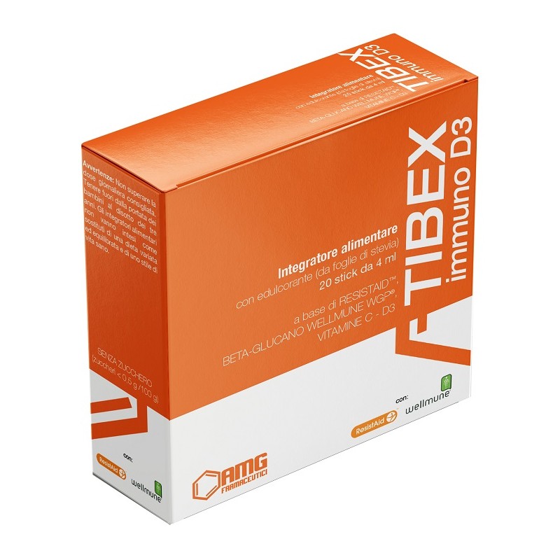 Amg Farmaceutici Tibex Immuno D3 20 Stick Pack Da 4 Ml