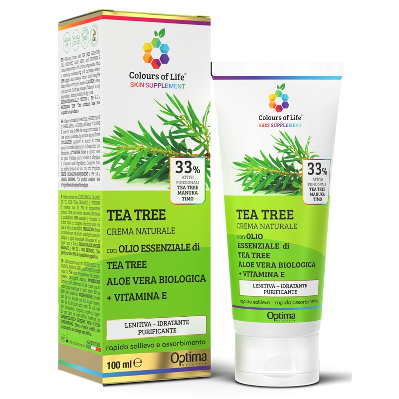 Optima Naturals Colours Of Life Skin Supplement Tea Tree 33% 100 Ml Crema