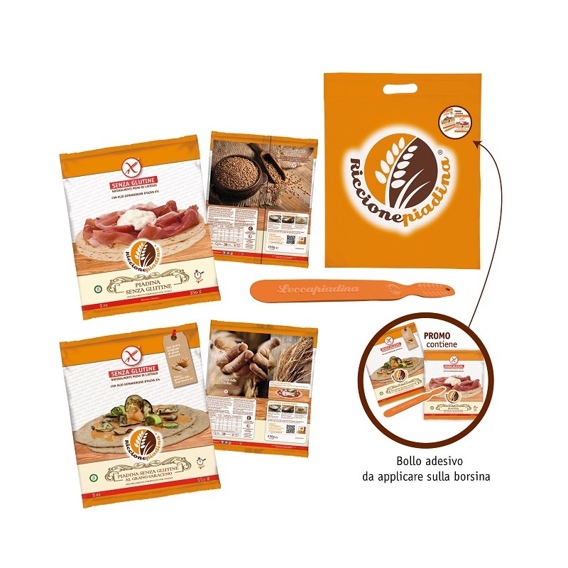 Kit Senza Glutine Fuori Frigo Riccione Piadina 2x125 G + Riccione Piadina Grano Saraceno 2x125 G