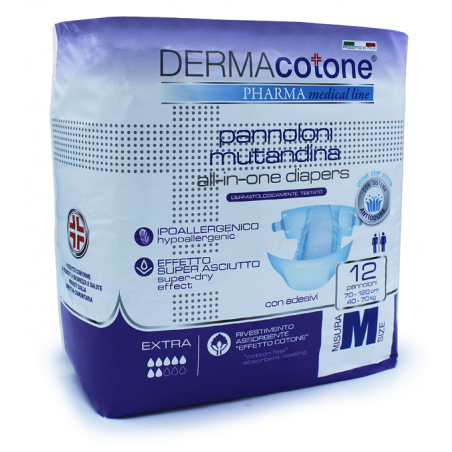 Da. Ma. Distribuzione Pannolone Mutandina Per Incontinenza Dermacotone M 12 Pezzi