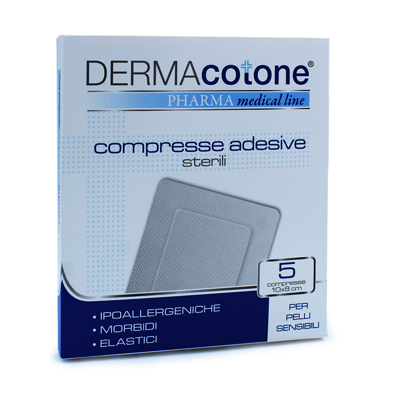 Da. Ma. Distribuzione Compressa Adesiva Dermacotone 10x8cm 5 Pezzi