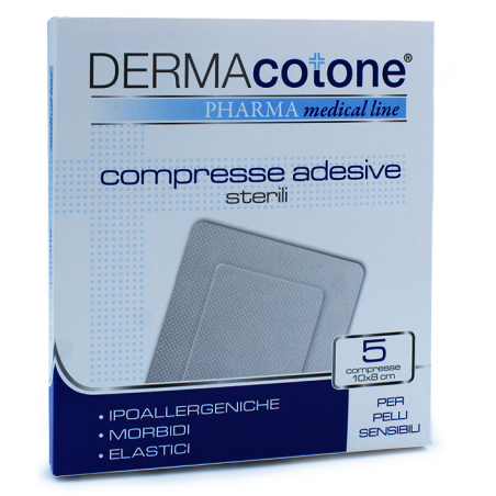 Da. Ma. Distribuzione Compressa Adesiva Dermacotone 10x8cm 5 Pezzi