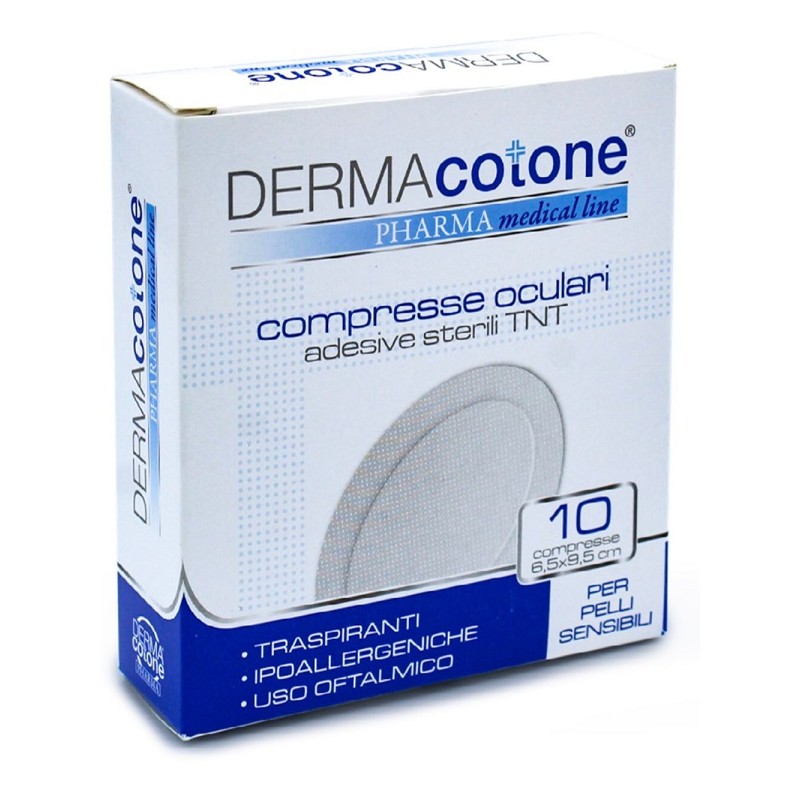 Da. Ma. Distribuzione Compressa Oculare Adesiva Tnt Dermacotone 6,5x9,5cm 10 Pezzi