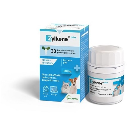 Vetoquinol Zylkene Plus Cani/gatti 10 Kg 30 Capsule