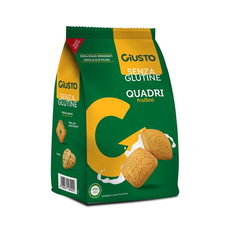 Farmafood Giusto Senza Glutine Quadri Frollini 200 G