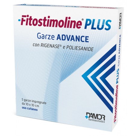 Farmaceutici Damor Fitostimoline Plus Garze Advance Impregnate 10x10 Cm 5 Pezzi