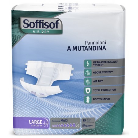 Silc Pannolino Mutandina Air Dry Soffisof Maxi L 15 Pezzi