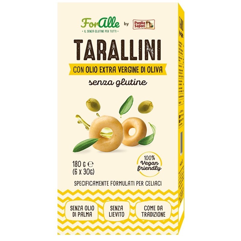 Re Food Foralle Tarallini Senza Glutine Olio Extra Vergine D'oliva 6 Bustine Da 30 G