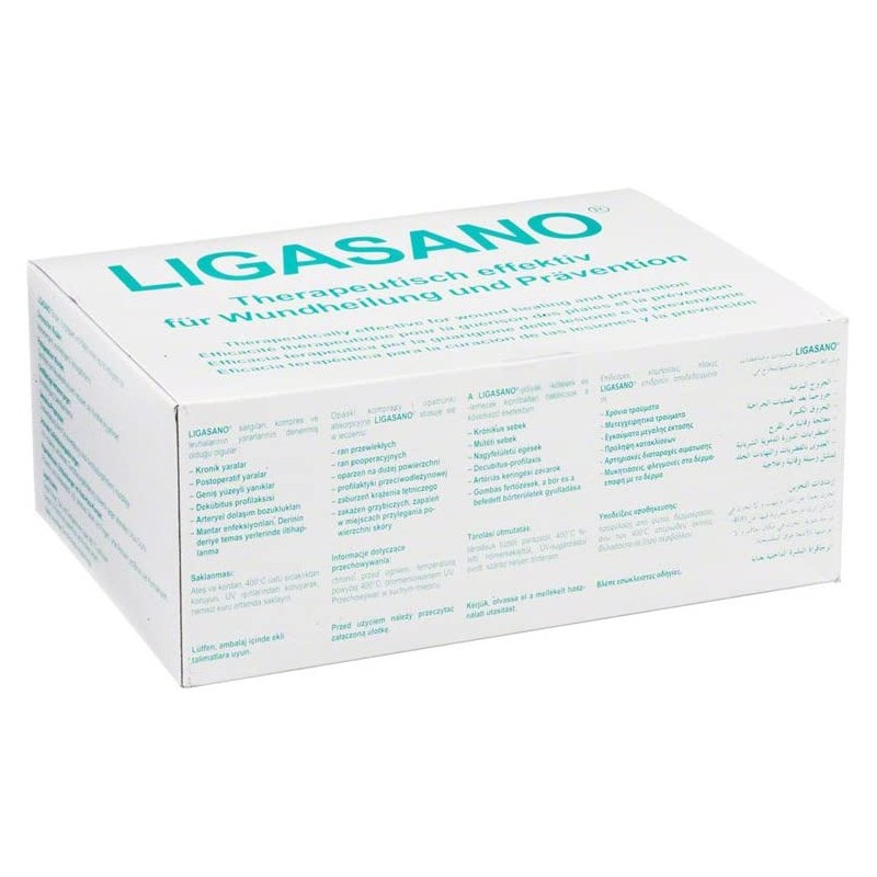 Ligasano Medicazione In Compresse Di Poliuretano Espanso Formato Reticoli A Nido D'ape 10pz 15x10x2 cm