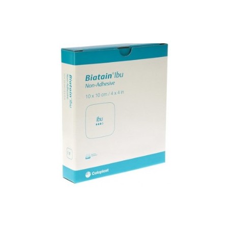 Coloplast Medicazione Biatain Ibu In Schiuma Di Poliuretano Non Adesiva A Rilascio Di Ibuprofene 10x10 Cm 5 Pezzi