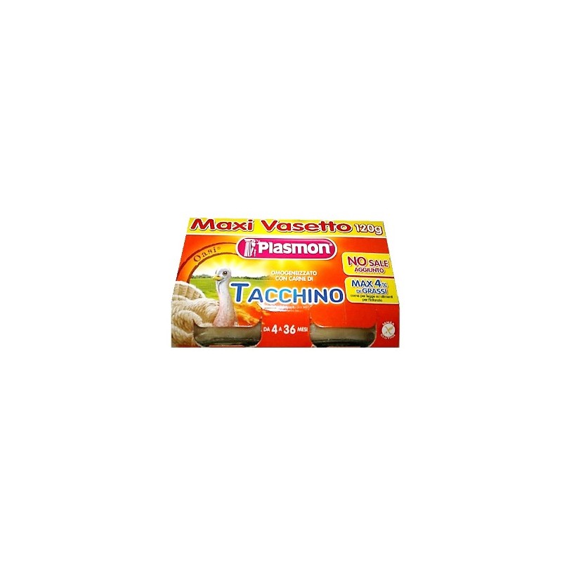 Plasmon Omogeneizzato Tacchino 120 G X 2 Pezzi