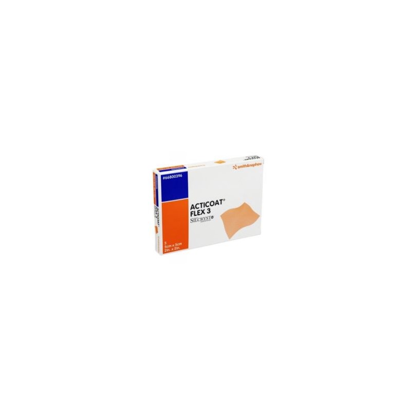 Smith & Nephew Medicazione Speciale Attiva Acticoat Flex 3 Cm 5x5 5 Pezzi Articolo 66800396