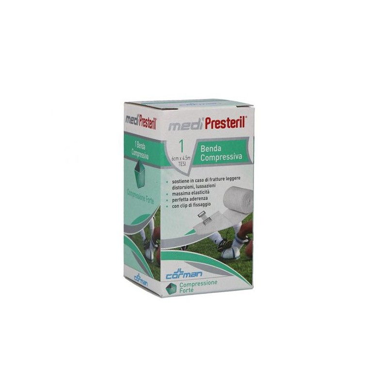 Corman Benda Medipresteril Compressione Forte M4,5x6cm Tesi