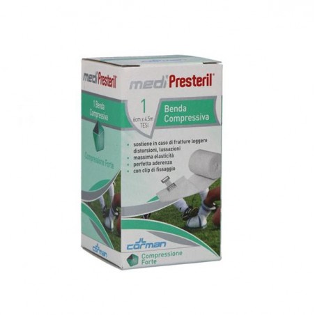 Corman Benda Medipresteril Compressione Forte M4,5x6cm Tesi