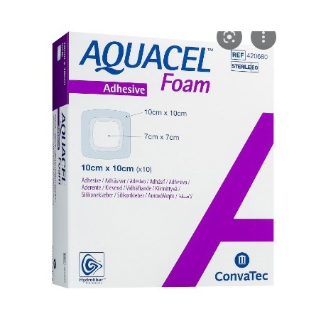 Convatec Italia Aquacel Foam Medicazione Hydrofiber Sterile Non Adesiva In Schiuma Di Poliuretano 20x20cm 5 Pezzi