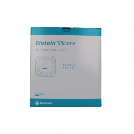 Coloplast Medicazione Biatain In Schiuma Di Poliuretano Con Bordo Adesivo In Silicone Lite 12,5x12,5 Cm 10 Pezzi