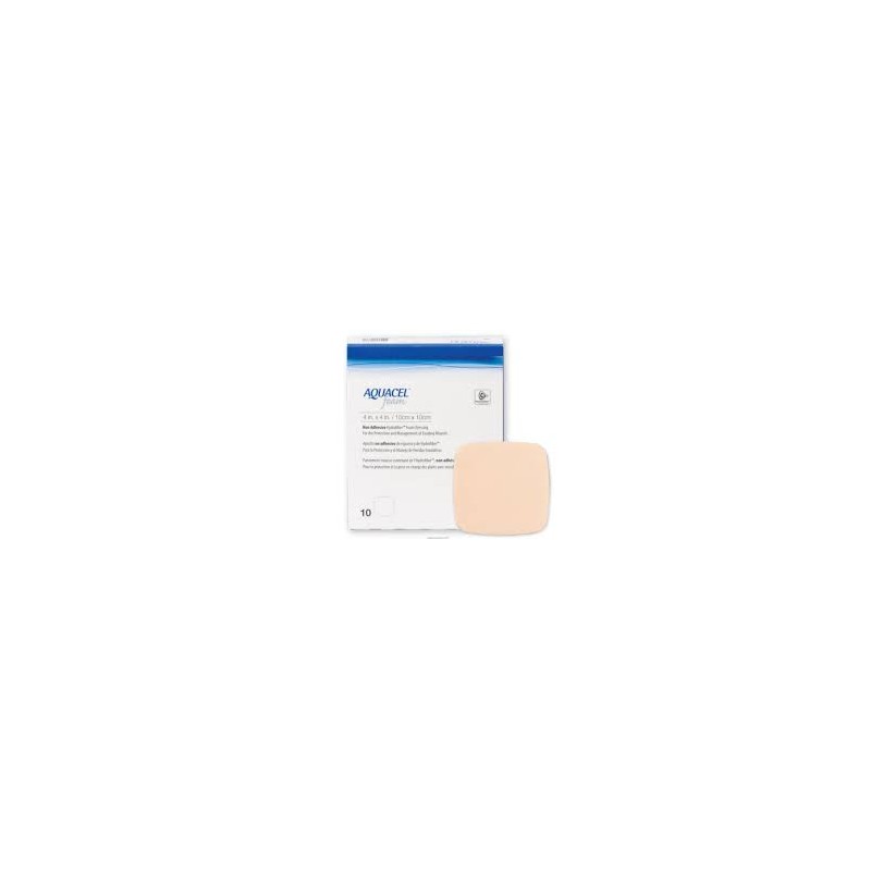 Convatec Italia Medicazione Sterile In Schiuma Di Poliuretano Idrocellulare Aquacel Ag Foam Adesiva Assorbente 10x10 Cm 10 Pezzi