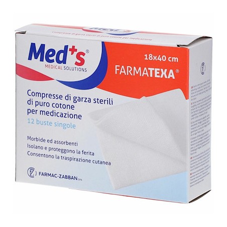 Farmac-zabban Garza Compressa Idrofila Meds Farmatexa 12/8 15x15cm 50 Pezzi