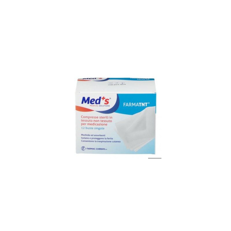 Farmac-zabban Garza Compressa Meds Tessuto Non Tessuto Peel Open 10x10cm 16 Pezzi