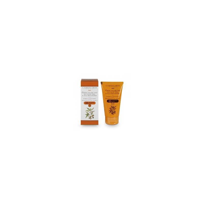 L'erbolario Crema Solare Viso Aloe & Macadamia Spf25 75 Ml