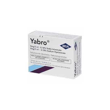 Ibsa Farmaceutici Italia Yabro Aerosol Sodio Ialuronato 0,18% Soluzione Da Nebulizzare 10 Fiale Da 5 Ml