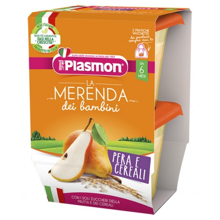 Plasmon La Merenda Dei Bambini Sapori Di Natura Pera Cereali Asettico 2 X 120 G