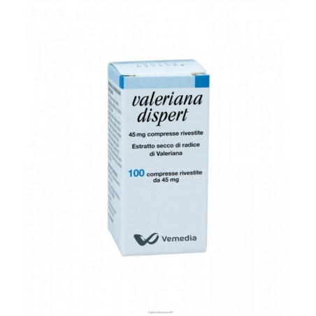 Valeriana Dispert 45 Mg 100 Compresse Rivestite Estratto Secco Di Radice Di Valeriana