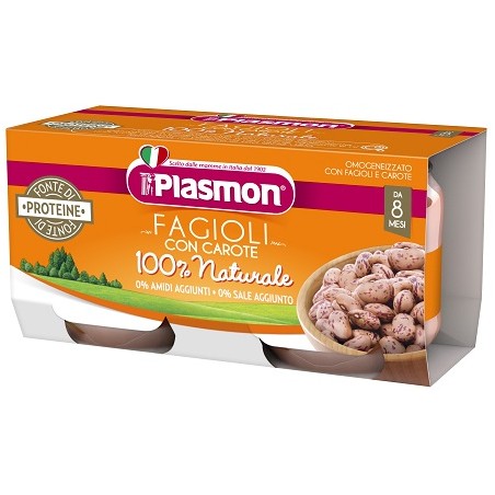 Plasmon Omogeneizzato Fagioli Borlotti E Carote 2x80 G