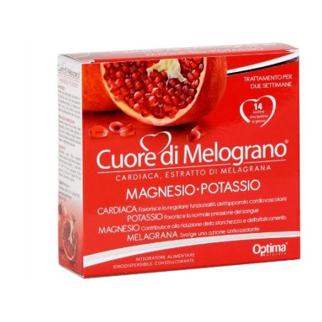 Optima Naturals Cuore Di Melograno Magnesio-potassio 14 Bustine Da 3,7 G