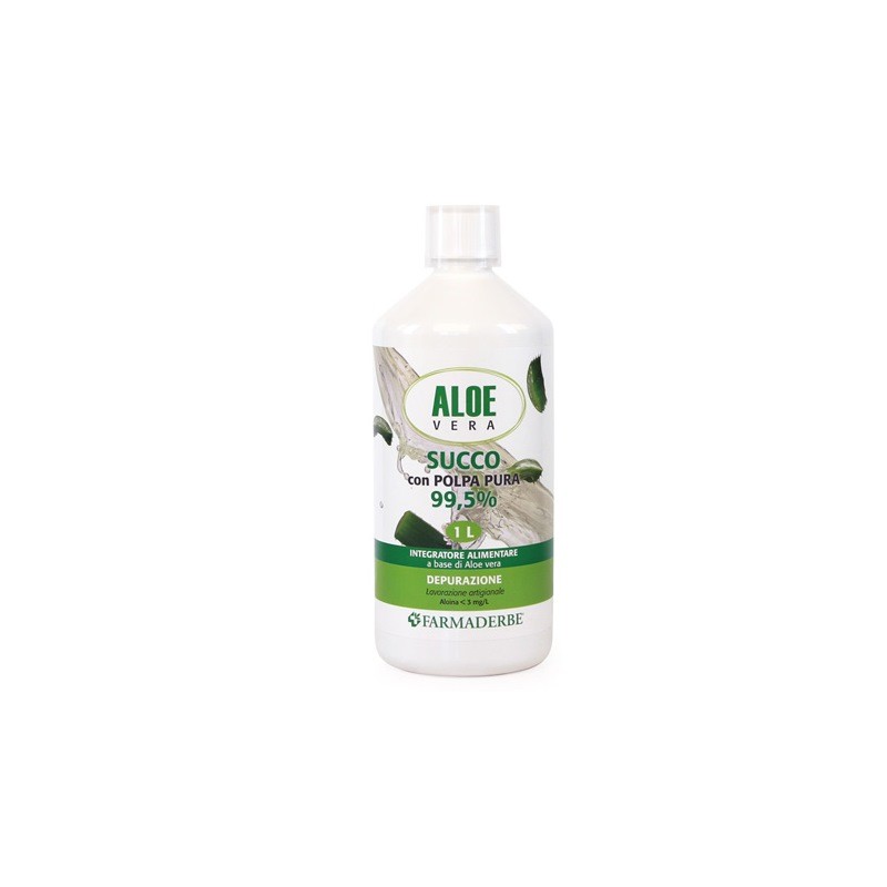 Farmaderbe Aloe Vera Succo Di Aloe Vera Polpa Pura 1000 Ml