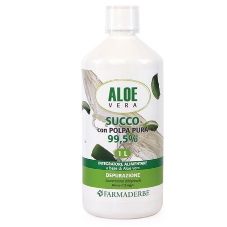 Farmaderbe Aloe Vera Succo Di Aloe Vera Polpa Pura 1000 Ml