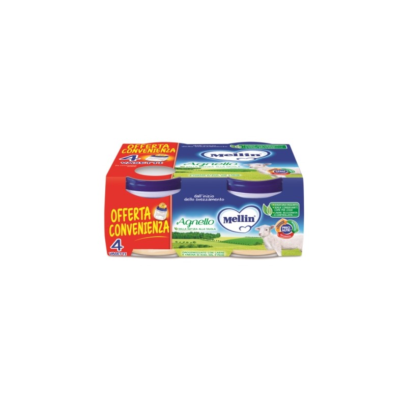 Danone Nutricia Soc. Ben. Mellin Omogeneizzato Agnello 4 Pezzi X 80 G