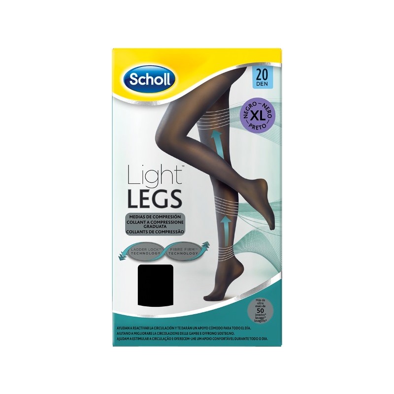 Dr. Scholl's Div. Rb Healthcare Scholl Lightlegs 20 Denari Taglia Xl Colore Nero 1 Paio